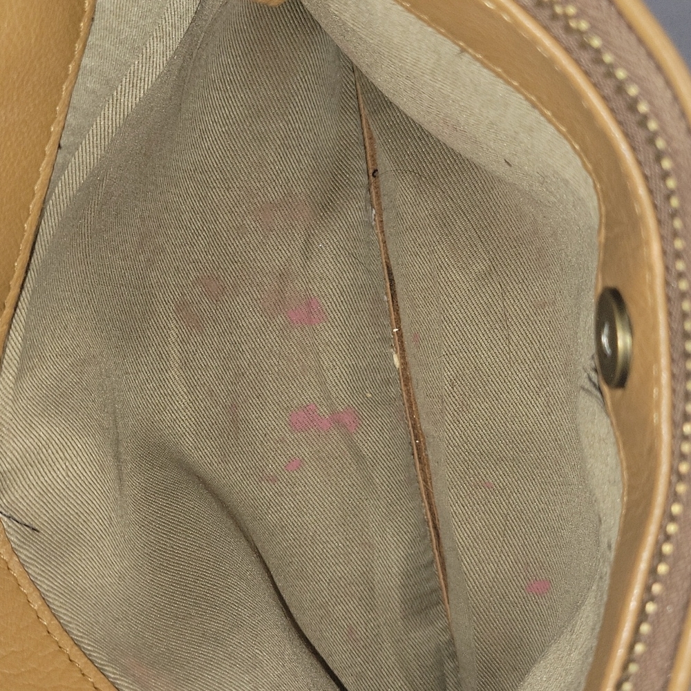 Lucky Brand Small Brown Fringe Leather Crossbody Shoulder Bag - Picture 9 of 12